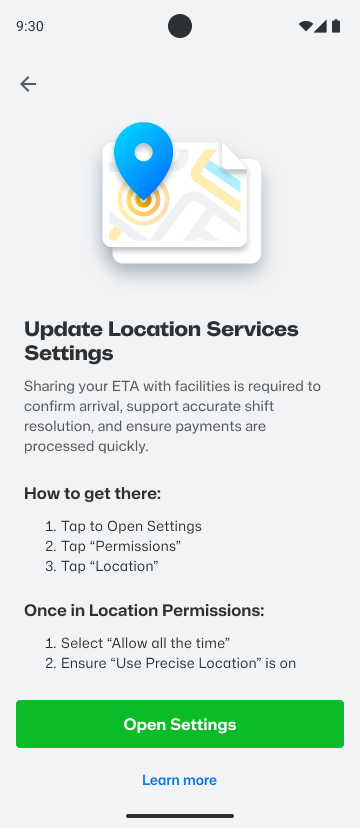Location Sharing - FAQ for Professionals